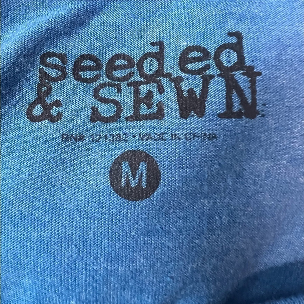 Seeded & Sewn Blue T Shirt Size M Men - Picture 7 of 8
